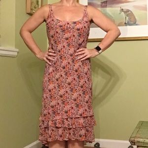 Laundry flowy floral hi low dress